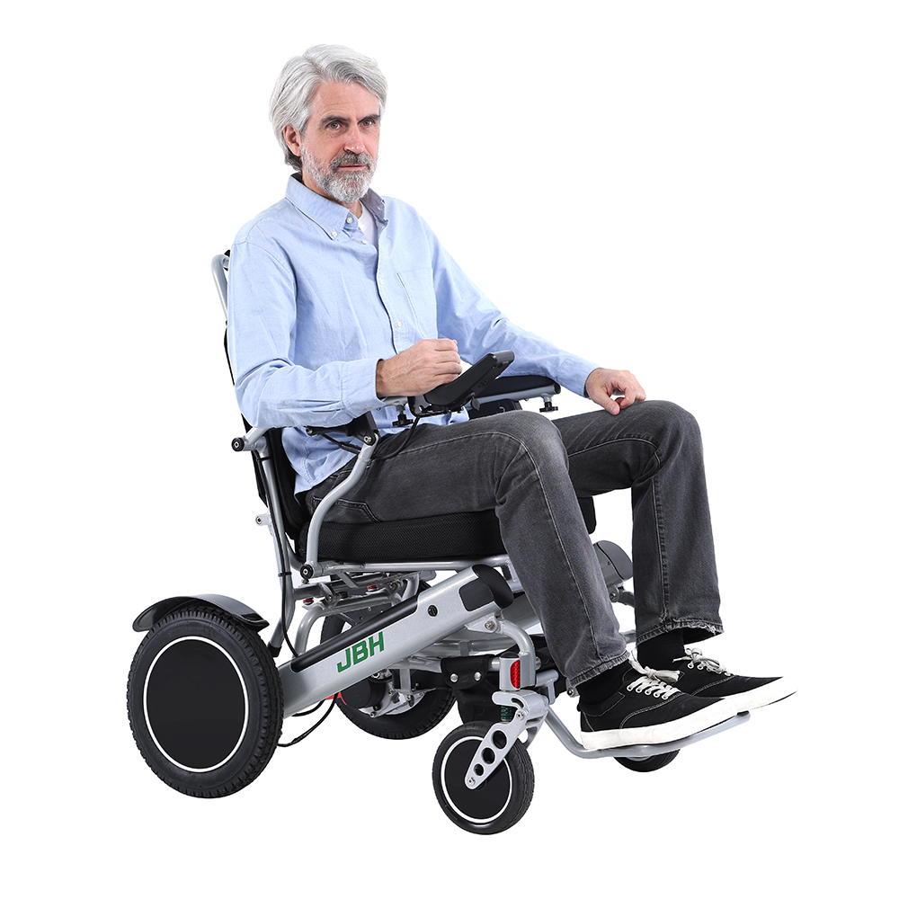 JBH silla de ruedas de aleación de viajes eléctricos portátiles D11