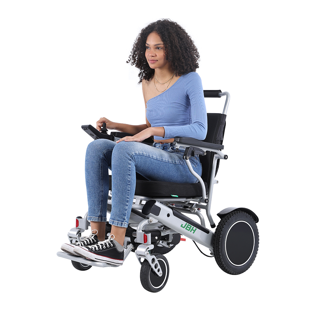 JBH silla de ruedas de aleación de viajes eléctricos portátiles D11