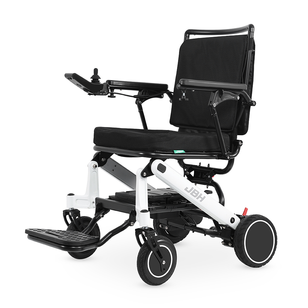 JBH silla de ruedas eléctrica plegable ligera con tamaño compacto D23