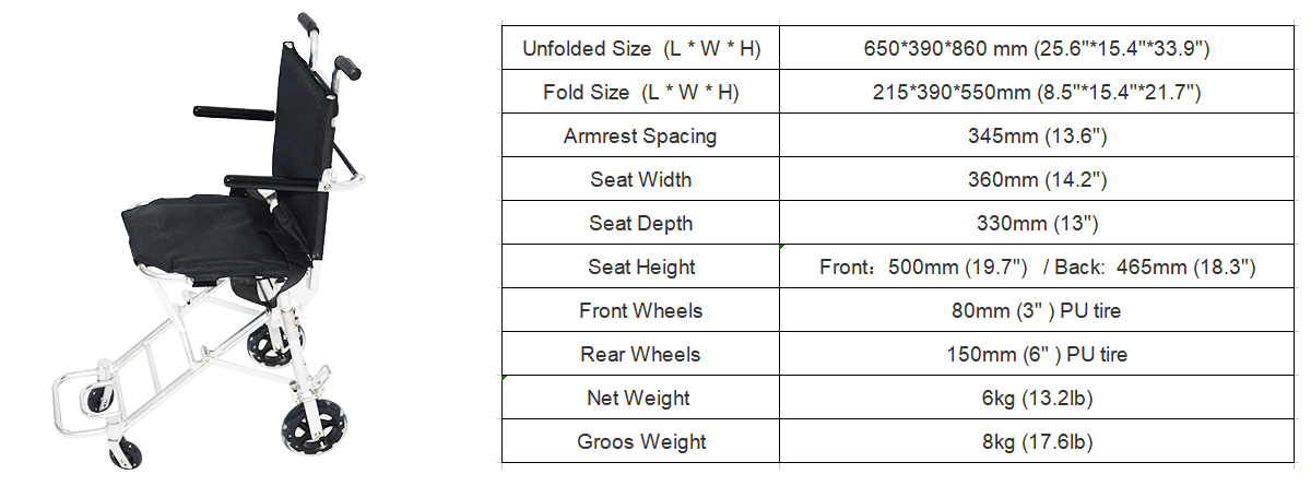JBH transporte de sillas de ruedas