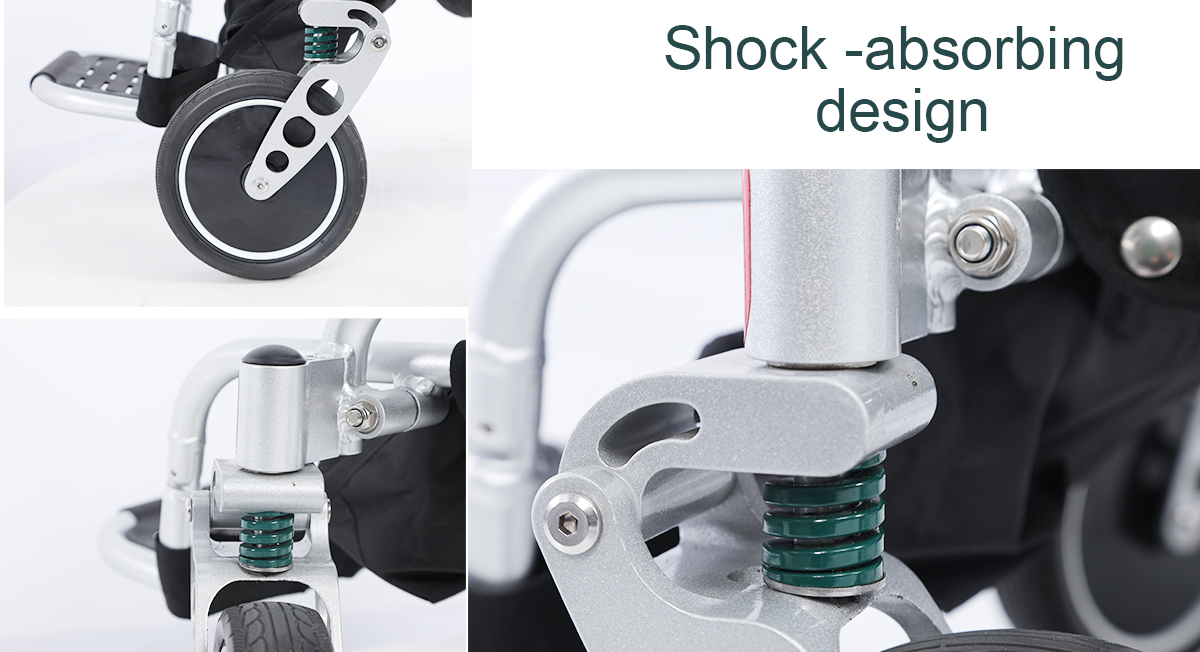 silla de ruedas el&eacute;ctrica con amortiguador D05