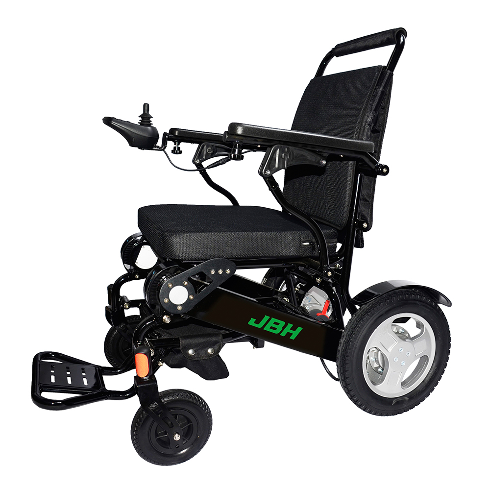 JBH Black Ajustable Aluminio de aluminio silla de ruedas D09
