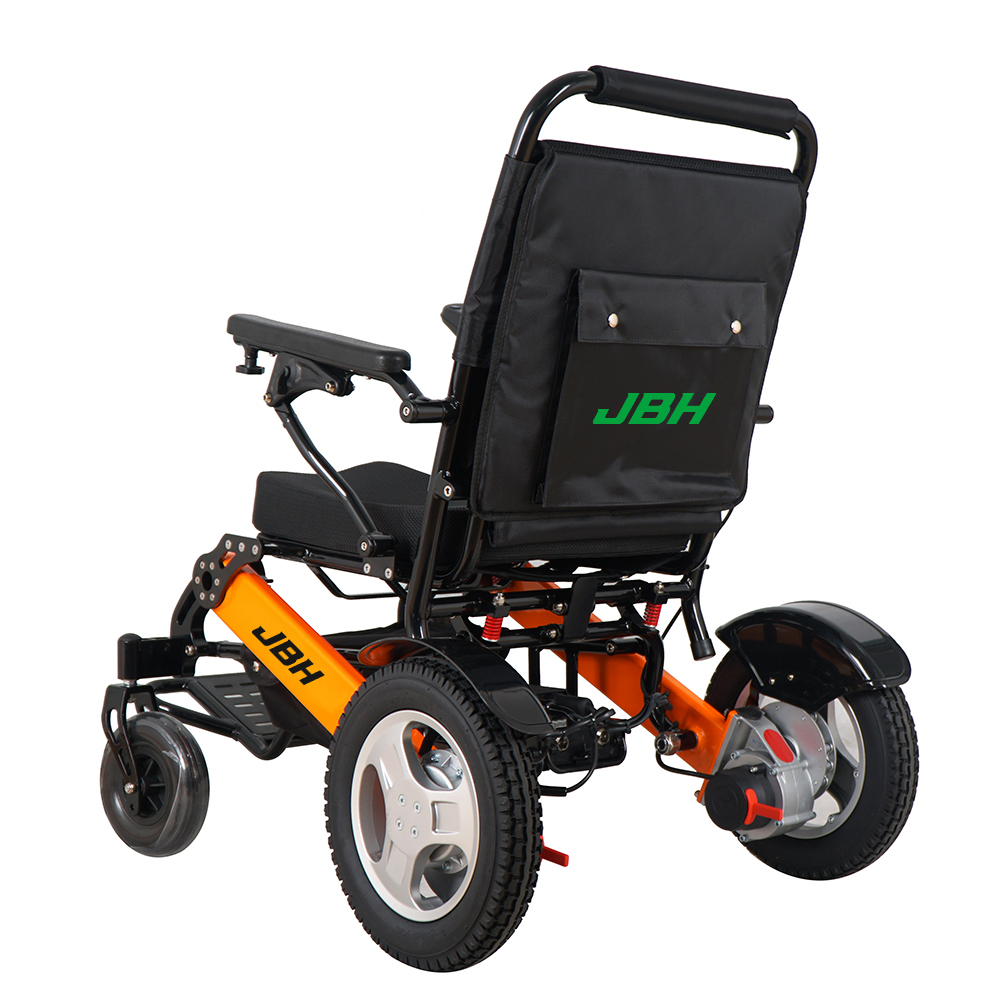 JBH Silla de ruedas eléctrica plegable para ancianos de viaje