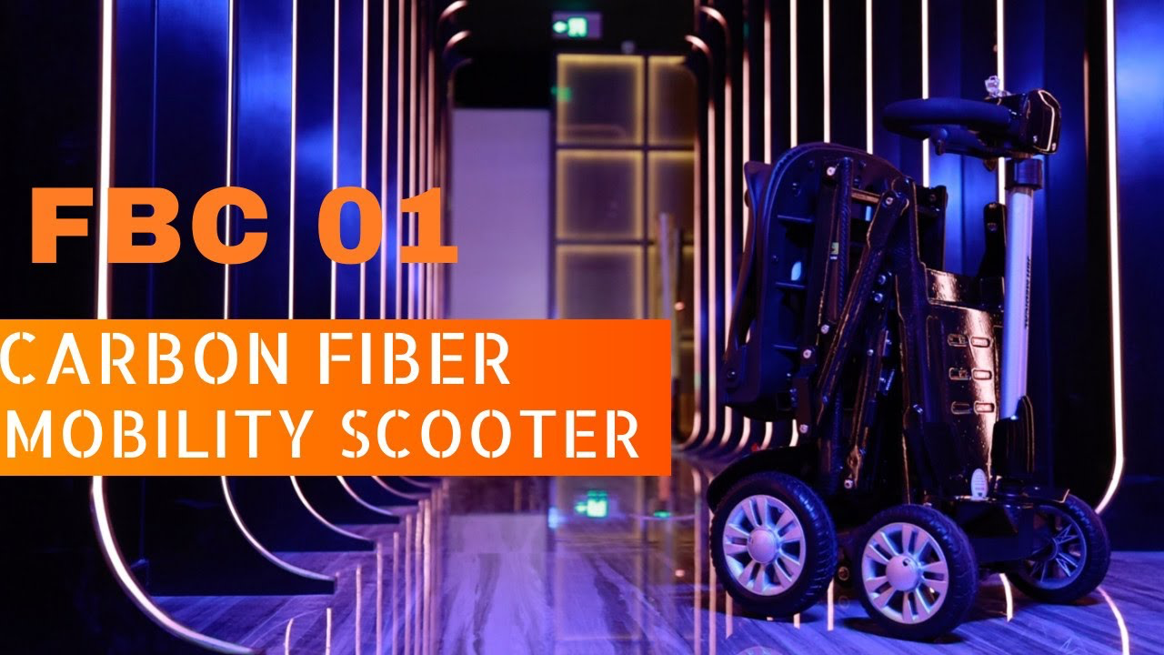 Scooter de movilidad de plegamiento de fibra de carbono FBC01