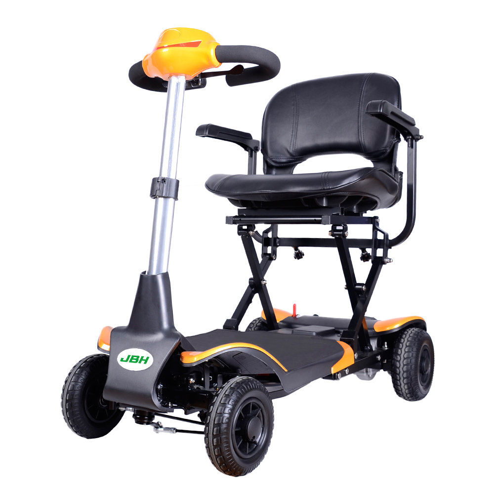 JBH Scooter de movilidad de viaje de viaje plegable automático amarillo FDB01