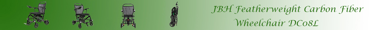 JBH Silla de ruedas ligera de fibra de carbono DC08L