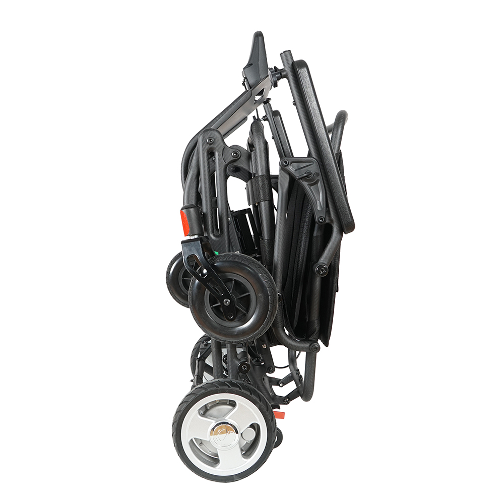 JBH Silla de ruedas eléctrica plegable de fibra de carbono DC05