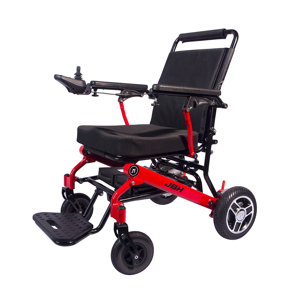 JBH silla de ruedas eléctrica ligera ajustable al aire libre