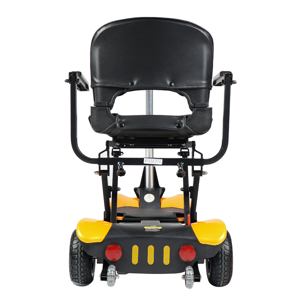 JBH Scooter de movilidad plegable portátil de 4 ruedas amarillo