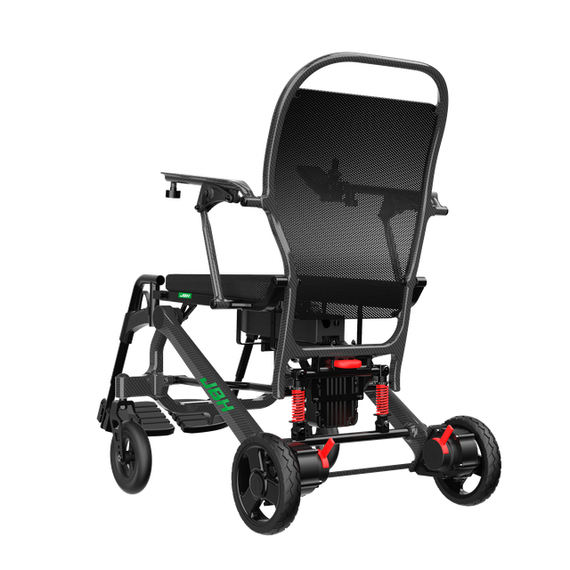 JBH Silla de ruedas portátil de viaje de fibra de carbono DC08S