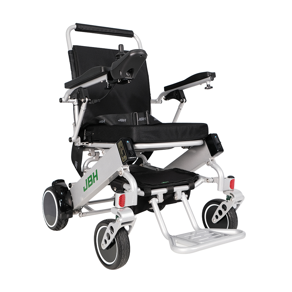 JBH silla de ruedas eléctrica portátil plateada D03