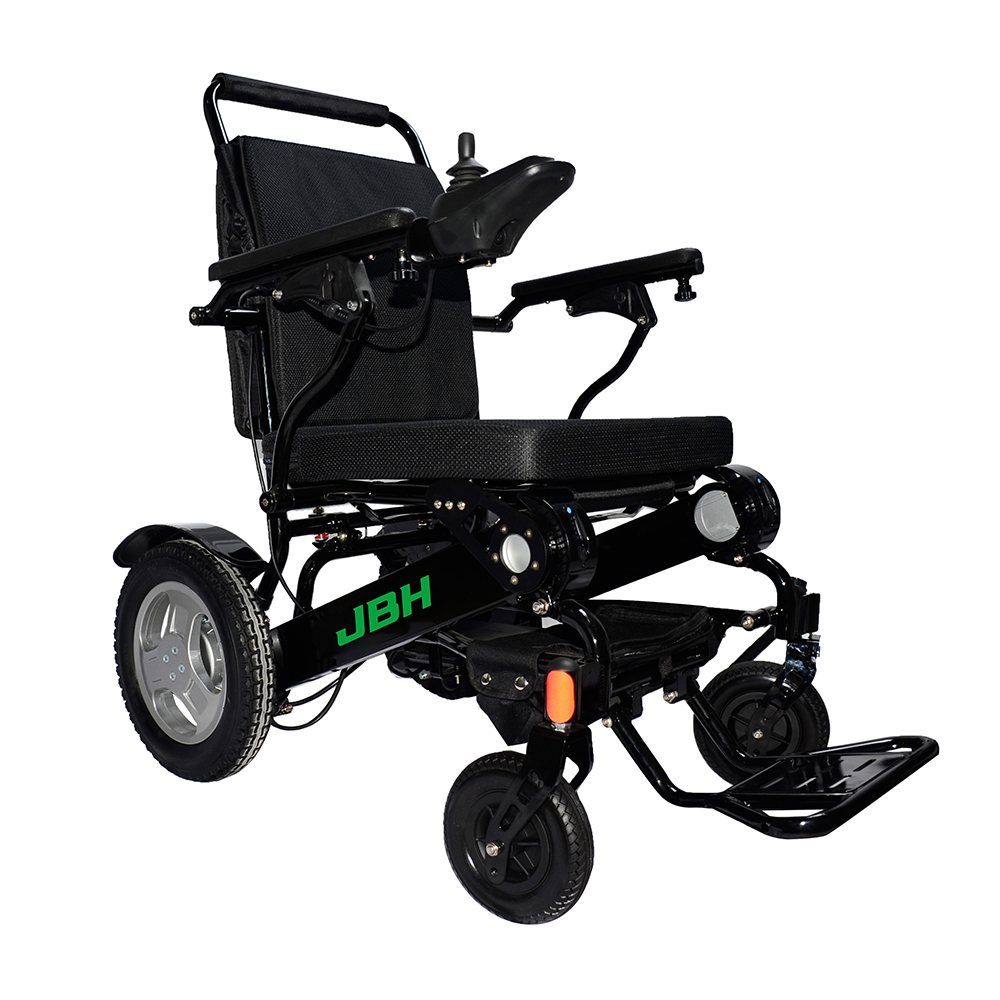 JBH Black Ajustable Aluminio de aluminio silla de ruedas D09