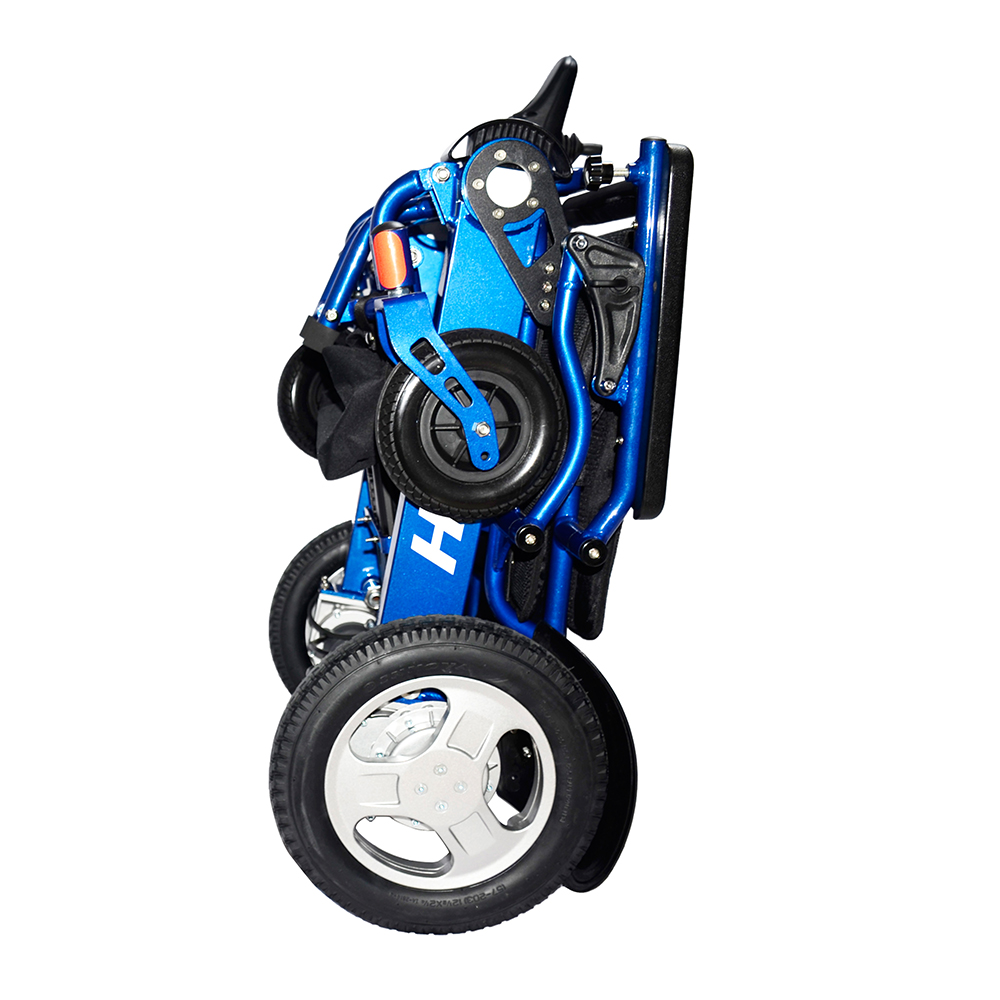 JBH azul Ligero de viaje liviano silla de ruedas Electric D09