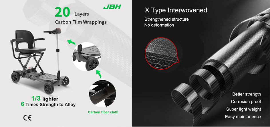 Scooters de movilidad de fibra de carbono