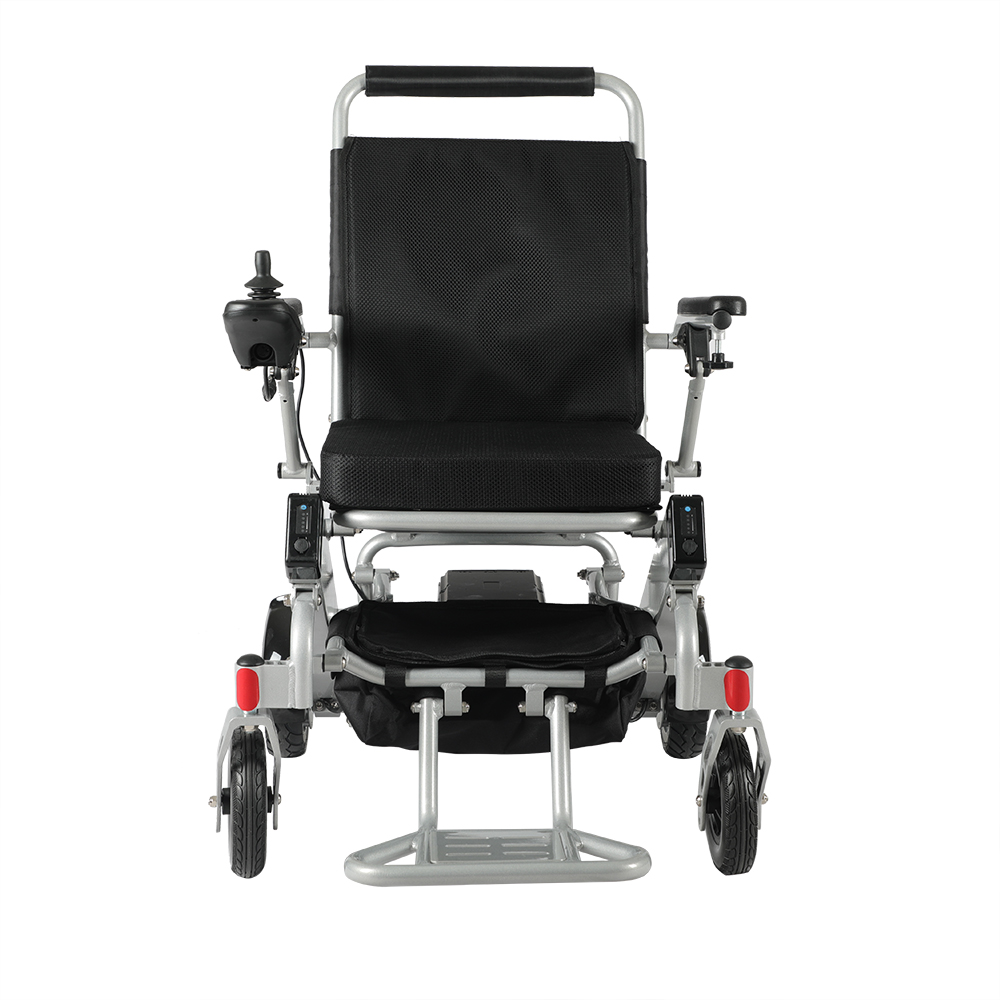 JBH silla de ruedas de aleación de aluminio plegable plateado D03