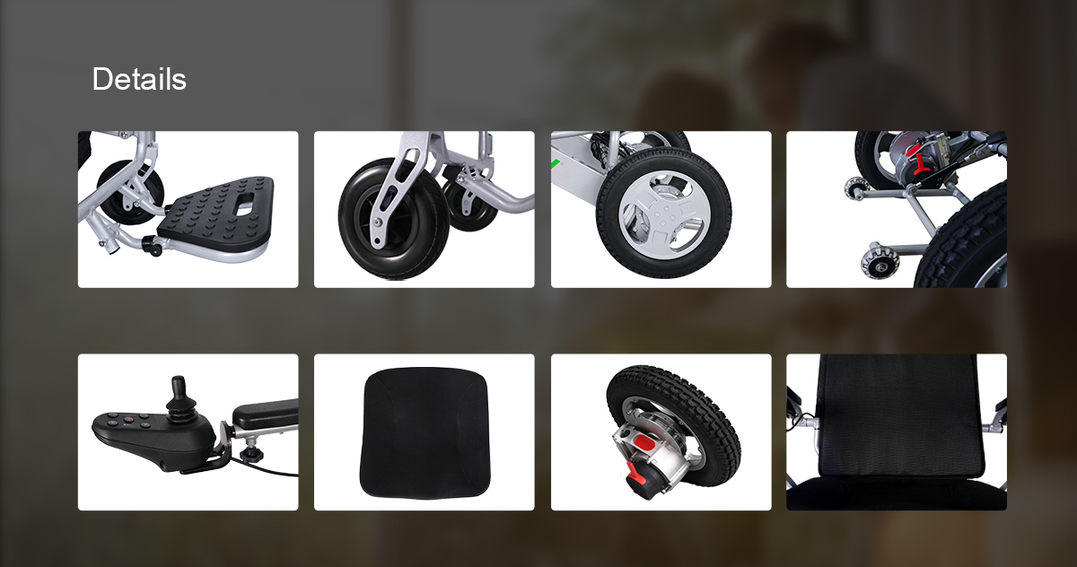 Detalles de silla de ruedas de energ&iacute;a D26 