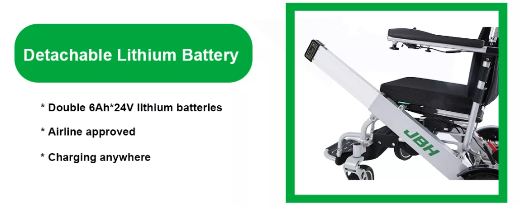 JBH 4 ruedas Silla de ruedas de energ&iacute;a interior D06