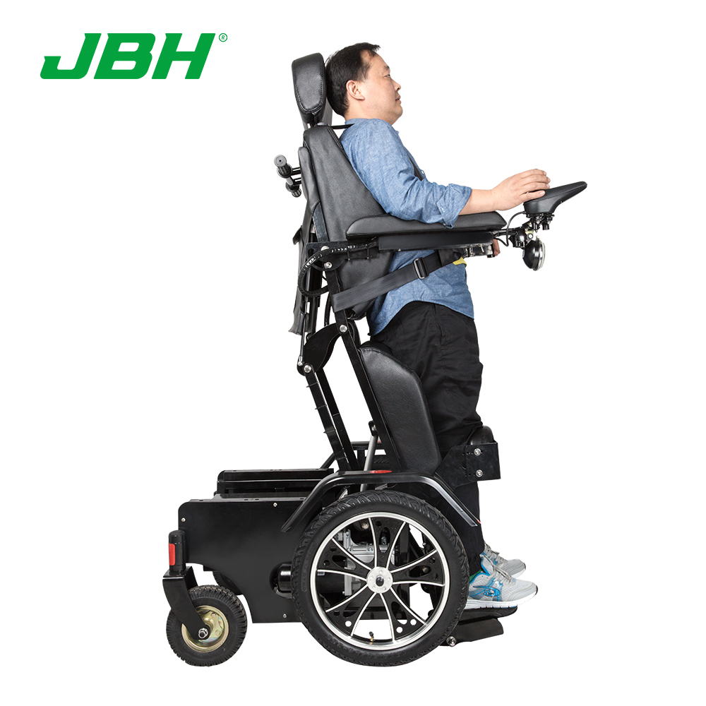 JBH Silla de ruedas eléctrica de servicio pesado ajustable para interiores