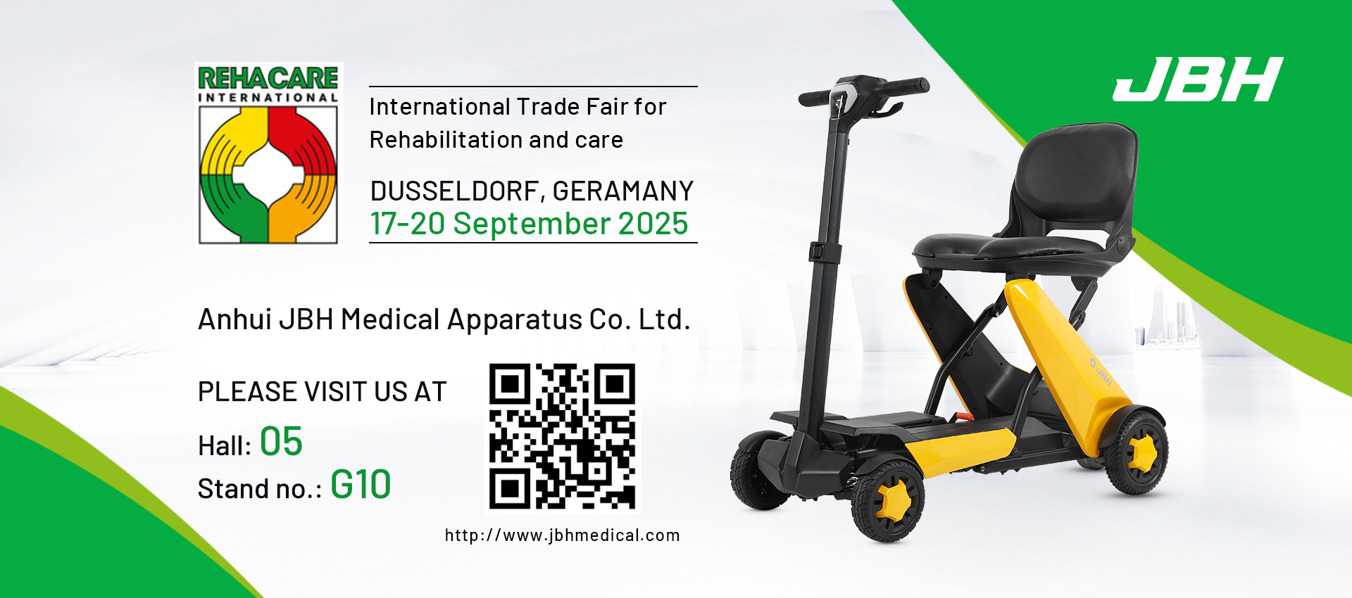 JBH participará en la Expo Internacional de Rehabilitación y Cuidado en Düsseldorf, Alemania