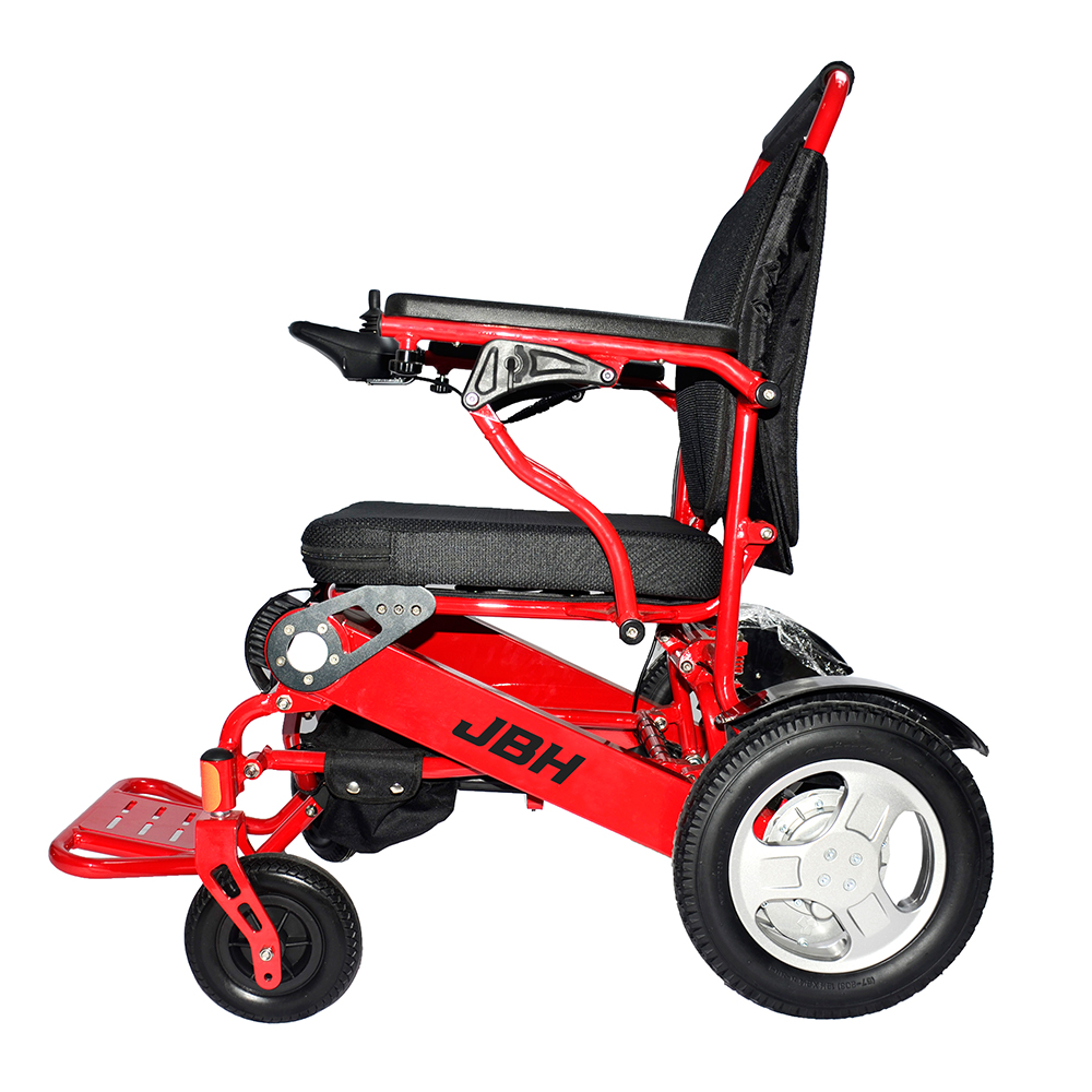 JBH silla de ruedas eléctrica de aleación de aluminio rojo D09