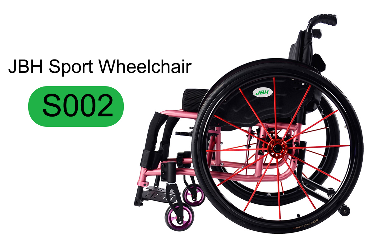 JBH silla de ruedas manual rosa S002 