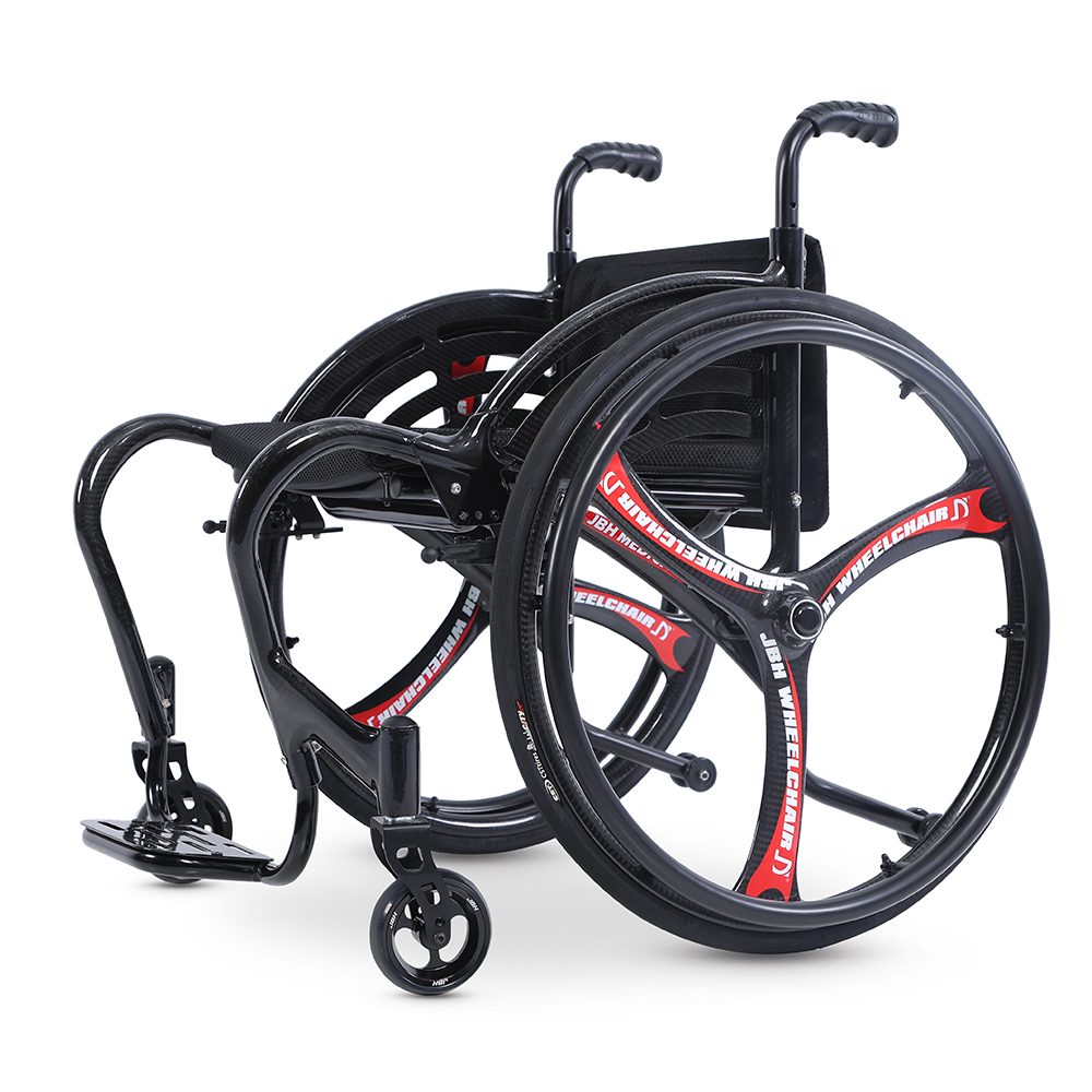 JBH Silla de ruedas deportiva de fibra de carbono S008
