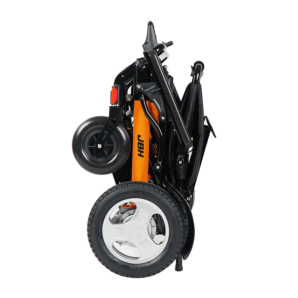 JBH silla de ruedas eléctrica de aleación ajustable de naranja D10