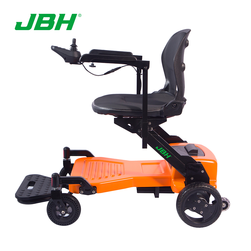 JBH Silla de ruedas eléctrica plegable de viaje para trabajo pesado