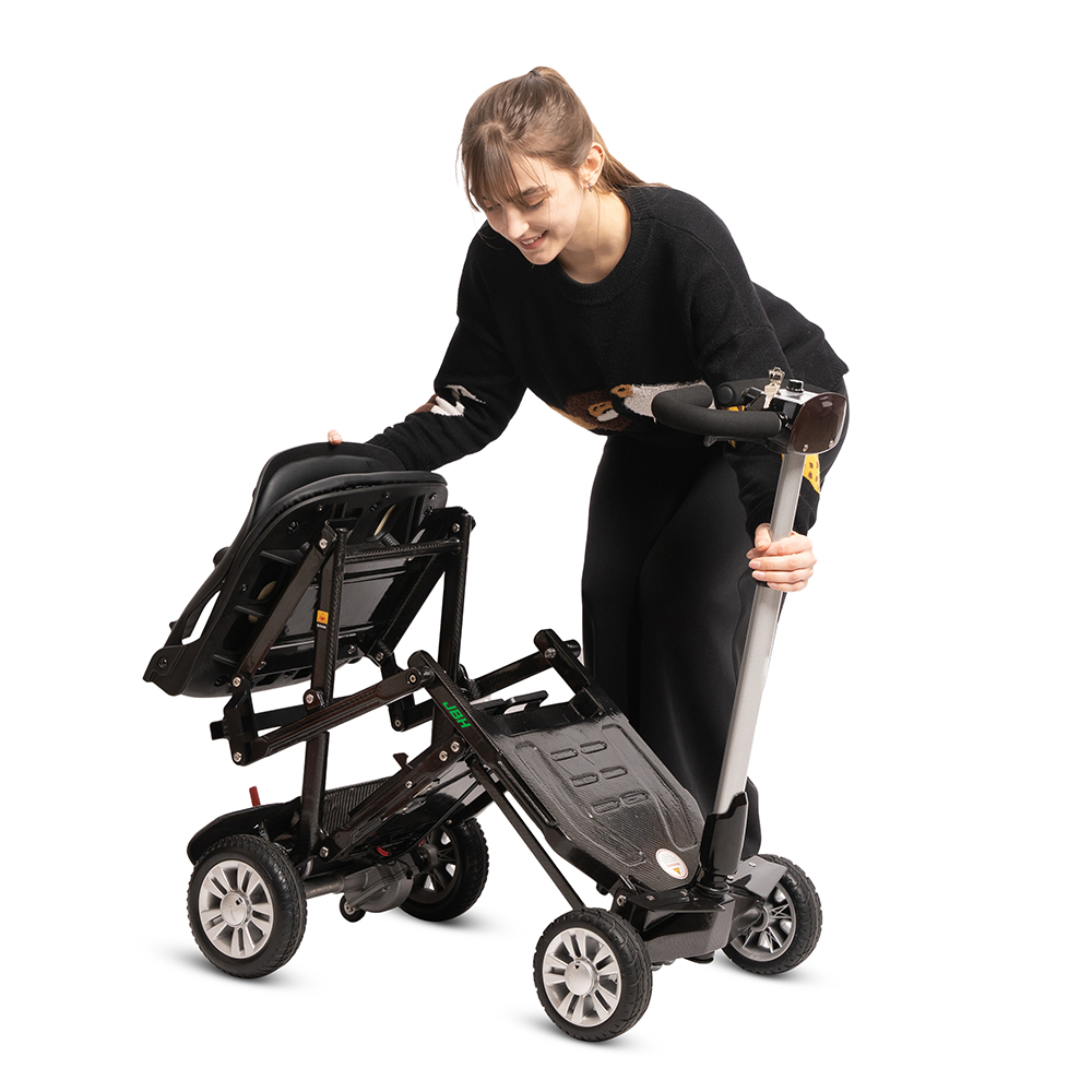 JBH Scooter de movilidad de fibra de carbono portátil ajustable para exteriores
