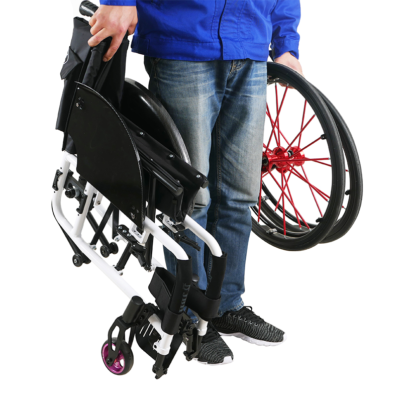 JBH Manual de transporte básico negro silla de ruedas S002