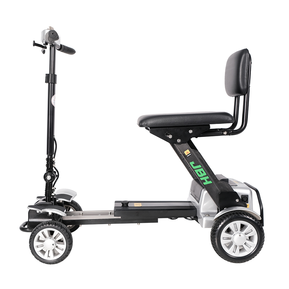 Mecanismos de plegado de scooters de movilidad compactos.
